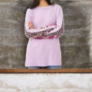 Free People On My Way Cuff Cotton Mixed-Print Petal Boho XS NWT